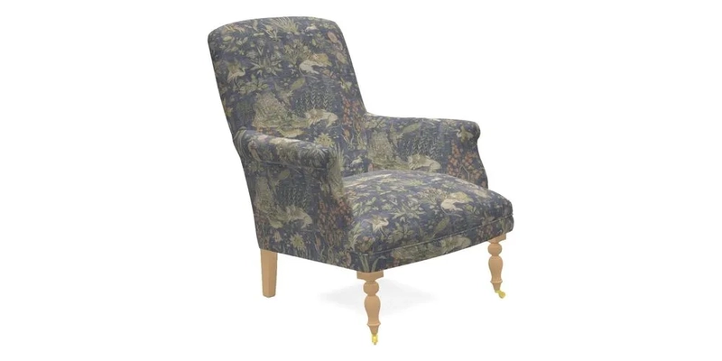 Snape Chair in V&A Threads of India Opulent Velvets Andhra Weave Flame