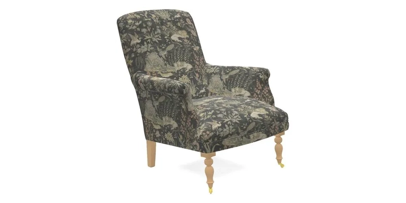 Snape Chair in V&A Threads of India Opulent Velvets Andhra Weave Flame