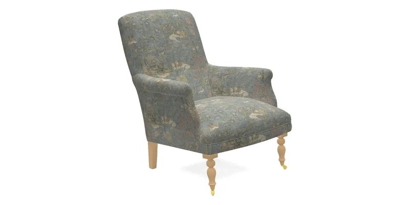 Snape Chair in V&A Threads of India Opulent Velvets Andhra Weave Flame