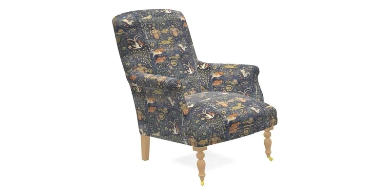 Snape Chair in V&A Threads of India Opulent Velvets Andhra Weave Flame