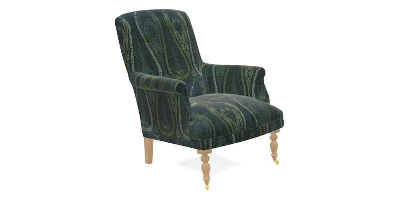 Snape Chair in V&A Threads of India Opulent Velvets Andhra Weave Flame