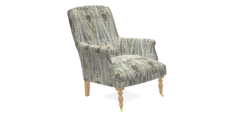 Snape Chair in V&A Threads of India Opulent Velvets Andhra Weave Flame