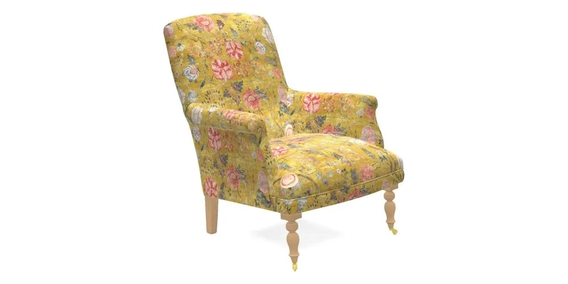 Snape Chair in V&A Threads of India Opulent Velvets Andhra Weave Flame