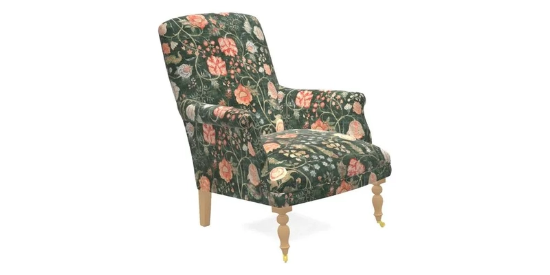 Snape Chair in V&A Threads of India Opulent Velvets Andhra Weave Flame