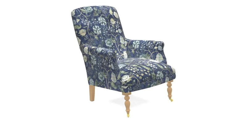 Snape Chair in V&A Threads of India Opulent Velvets Andhra Weave Flame