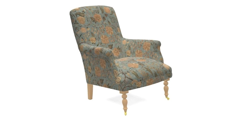 Snape Chair in V&A Threads of India Opulent Velvets Andhra Weave Flame