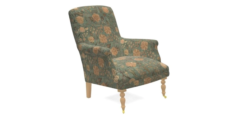 Snape Chair in V&A Threads of India Opulent Velvets Andhra Weave Flame