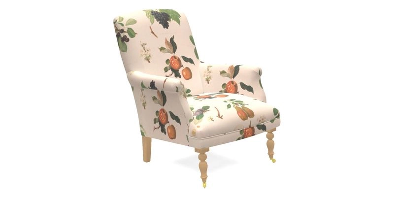 Snape Chair in V&A Threads of India Opulent Velvets Andhra Weave Flame