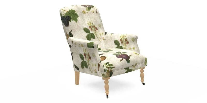 Snape Chair in V&A Threads of India Opulent Velvets Andhra Weave Flame