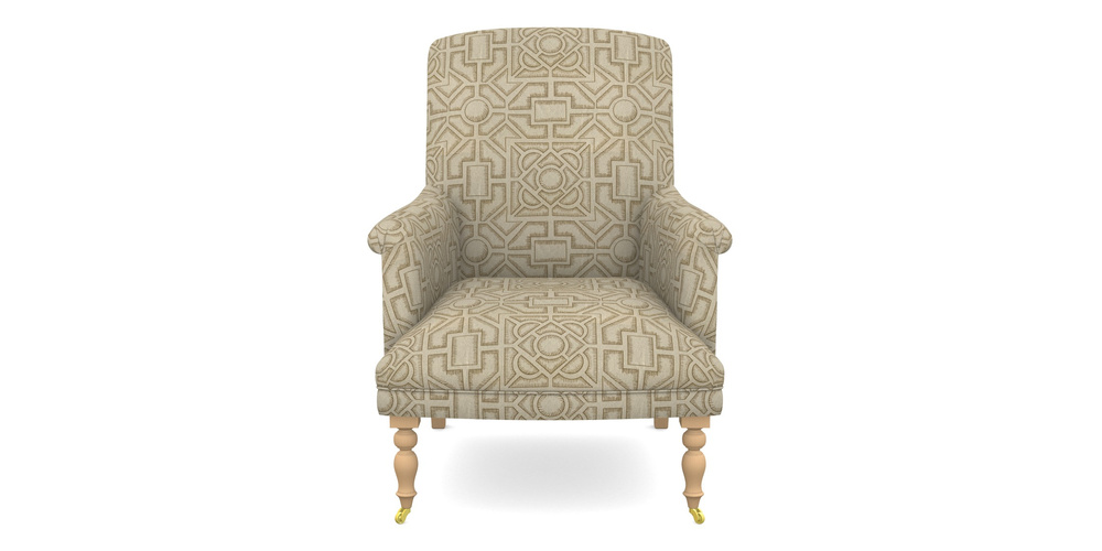 Product photograph of Snape Bespoke Chairs In Rhs Collection - Large Knot Garden Linen - Gold from Sofas and Stuff Limited