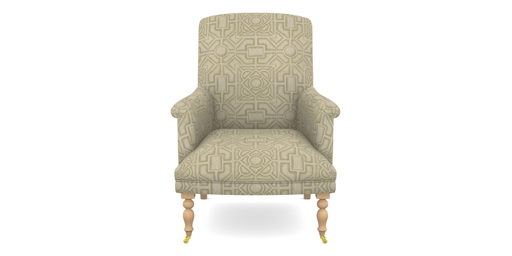 Product photograph of Snape Bespoke Chairs In Rhs Collection - Large Knot Garden Linen - Olive from Sofas and Stuff Limited