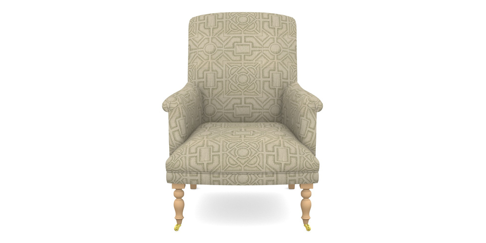 Product photograph of Snape Bespoke Chairs In Rhs Collection - Large Knot Garden Linen - Pistachio from Sofas and Stuff Limited