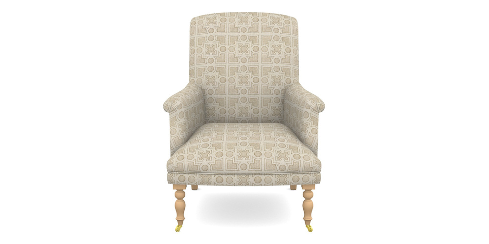 Product photograph of Snape Bespoke Chairs In Rhs Collection - Small Knot Garden Cotton Weave - Gold from Sofas and Stuff Limited