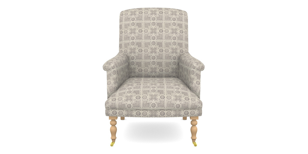 Product photograph of Snape Bespoke Chairs In Rhs Collection - Small Knot Garden Cotton Weave - Grey from Sofas and Stuff Limited