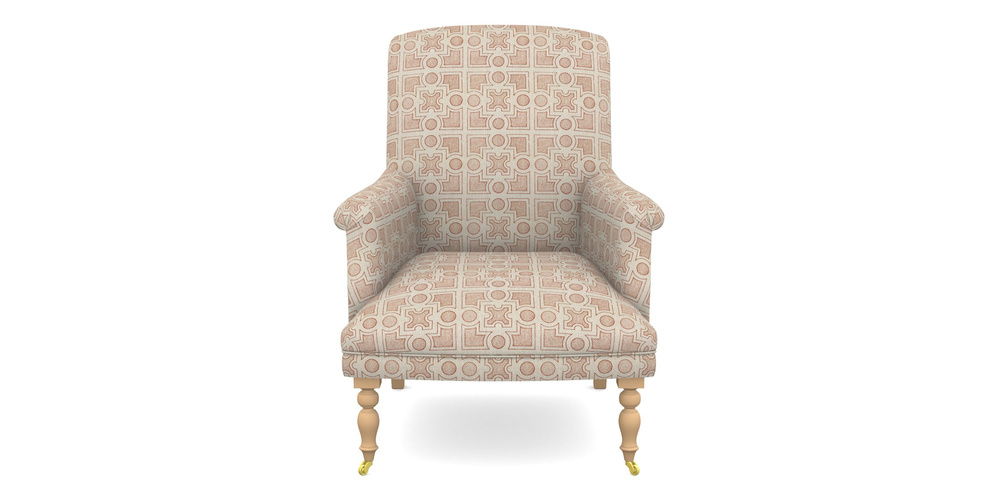 Product photograph of Snape Bespoke Chairs In Rhs Collection - Small Knot Garden Cotton Weave - Terracotta from Sofas and Stuff Limited