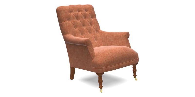 Snape Button Back Chair in Two Tone Plain Biscuit