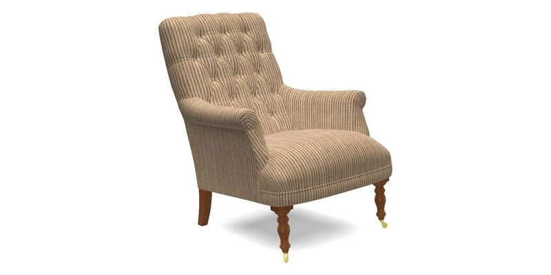 Snape Button Back Chair in Two Tone Plain Biscuit