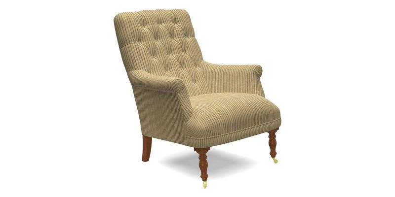 Snape Button Back Chair in Two Tone Plain Biscuit