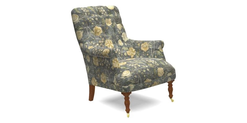 Snape Button Back Chair in Two Tone Plain Biscuit