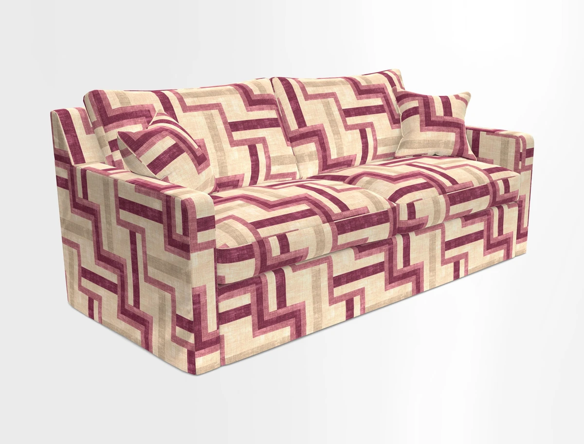 Stopham Sofa Bed in Romo Linara Shingle, seat in Designer's Guild Florian Corn