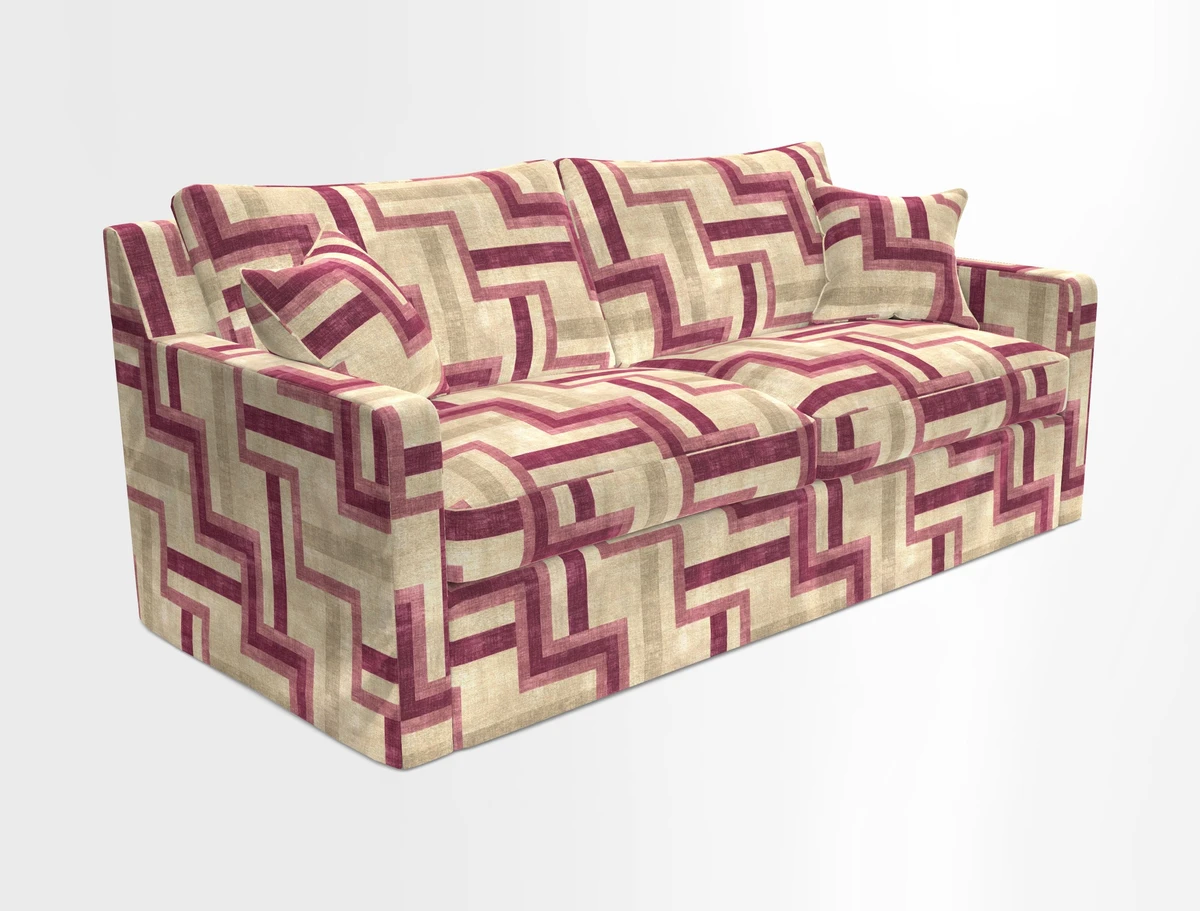 Stopham Sofa Bed in Romo Linara Shingle, seat in Designer's Guild Florian Corn