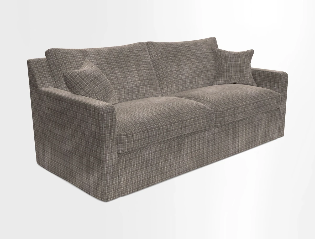 Stopham Sofa Bed in Romo Linara Shingle, seat in Designer's Guild Florian Corn