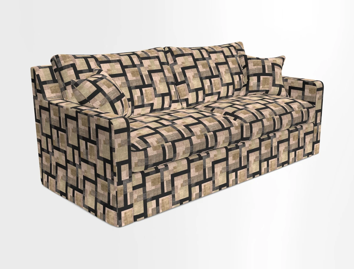 Stopham Sofa Bed in Romo Linara Shingle, seat in Designer's Guild Florian Corn