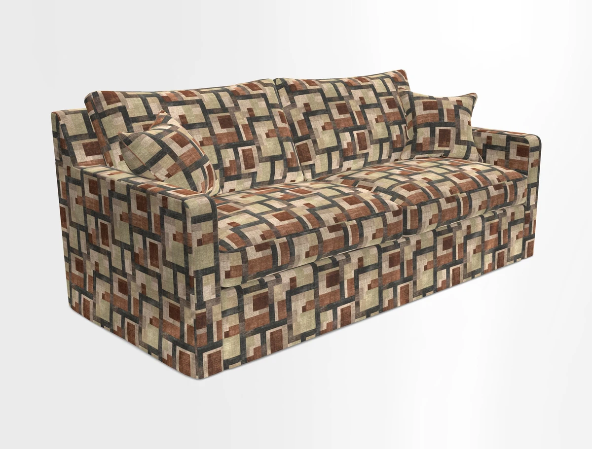 Stopham Sofa Bed in Romo Linara Shingle, seat in Designer's Guild Florian Corn