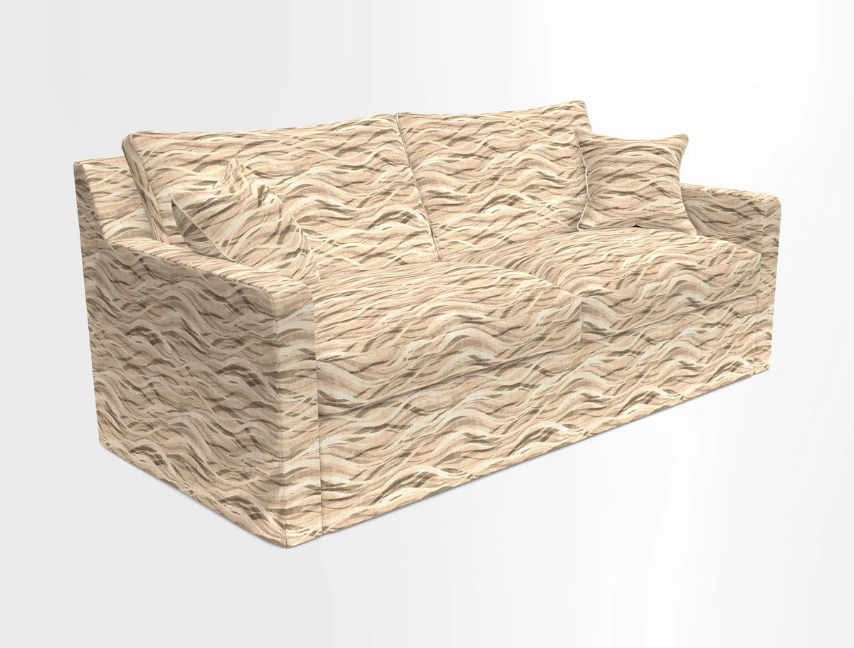 Stopham Sofa Bed in Romo Linara Shingle, seat in Designer's Guild Florian Corn