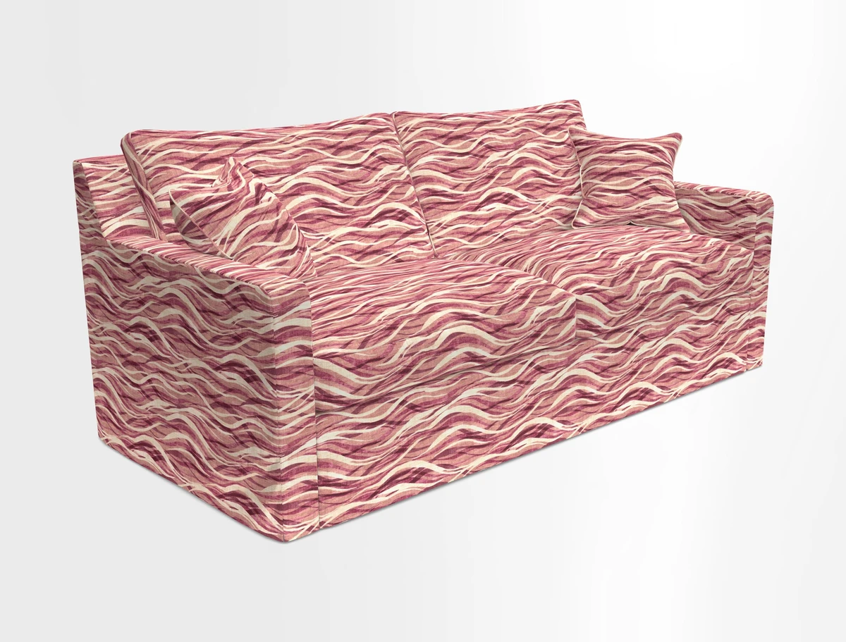 Stopham Sofa Bed in Romo Linara Shingle, seat in Designer's Guild Florian Corn