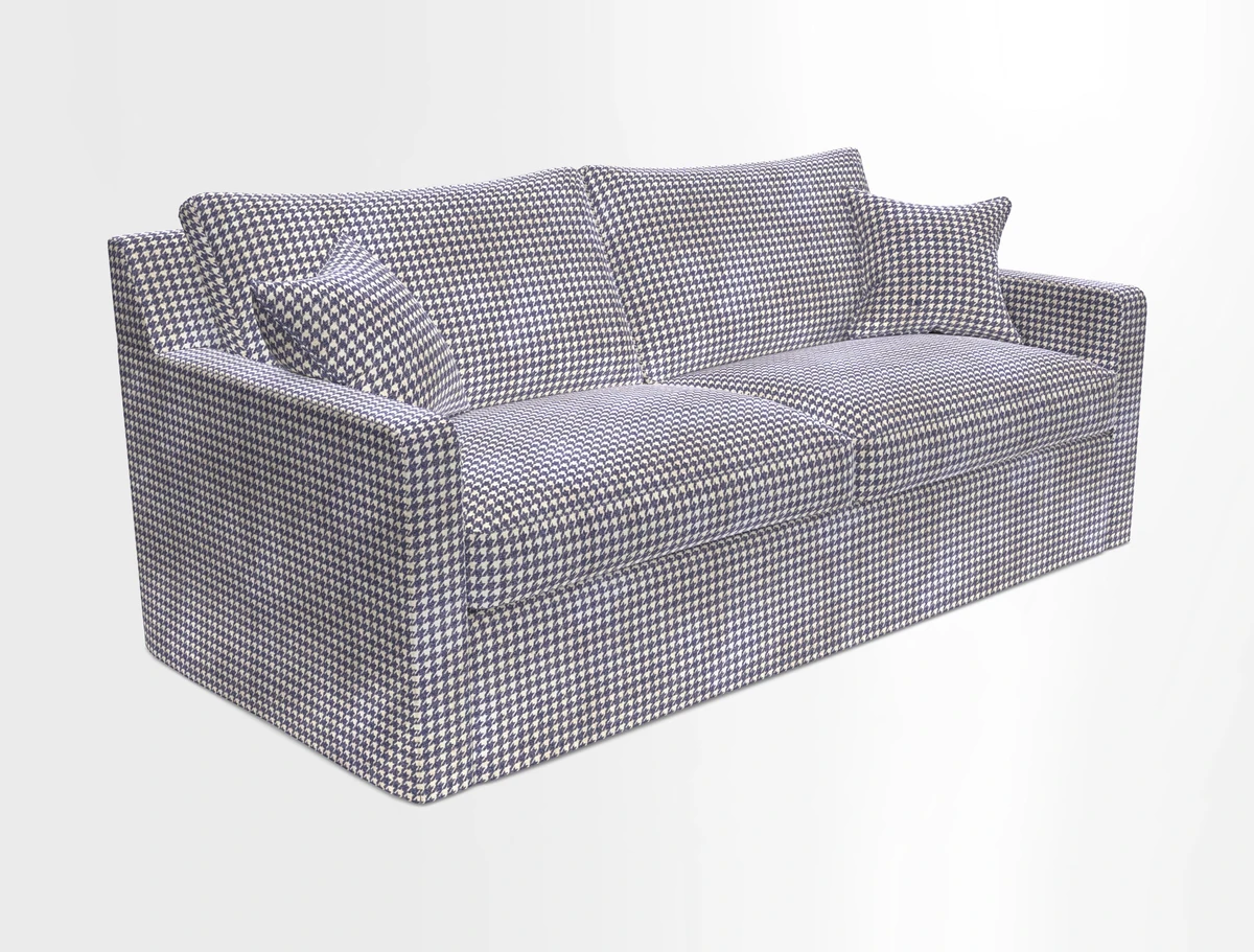 Stopham Sofa Bed in Romo Linara Shingle, seat in Designer's Guild Florian Corn