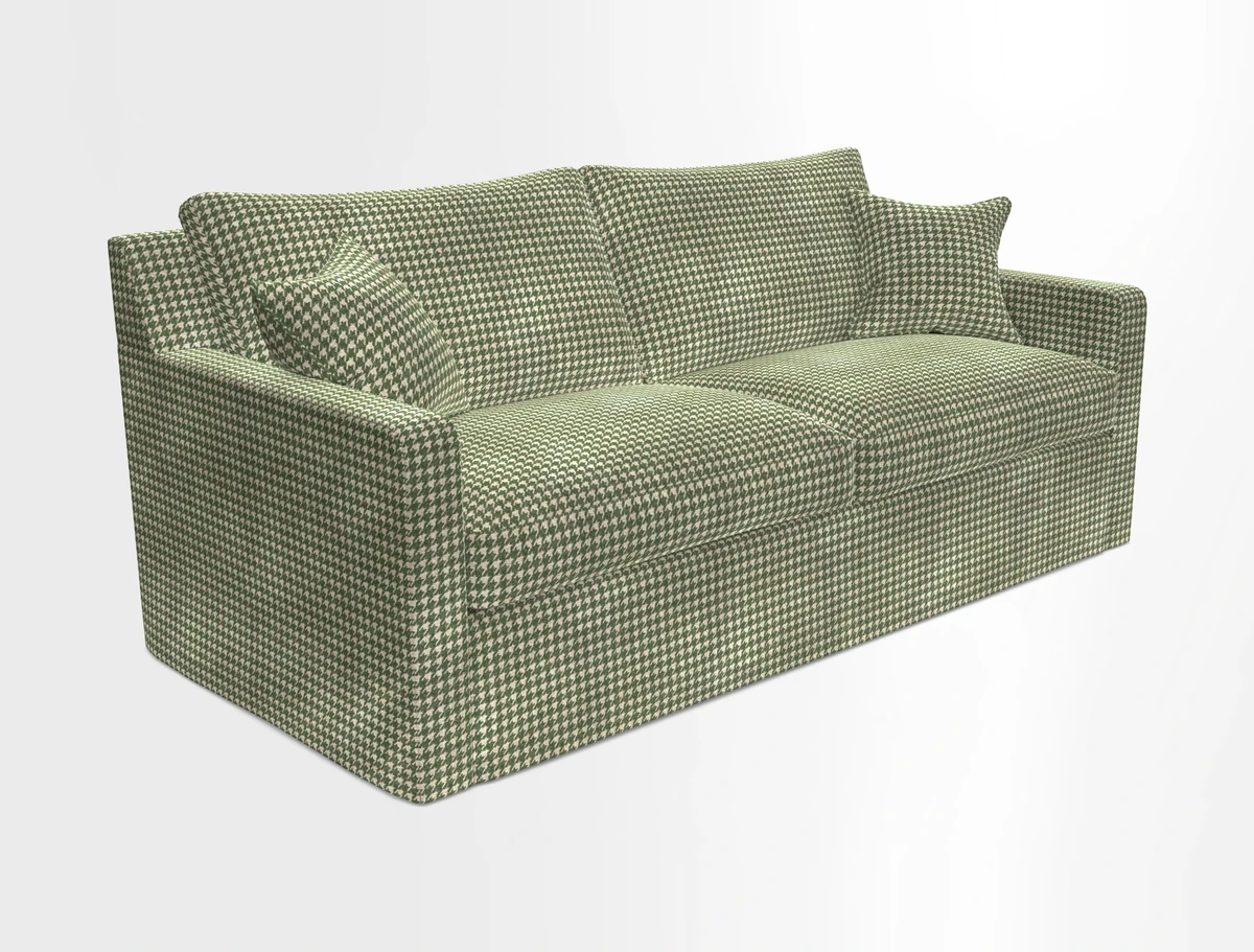 Stopham Sofa Bed in Romo Linara Shingle, seat in Designer's Guild Florian Corn