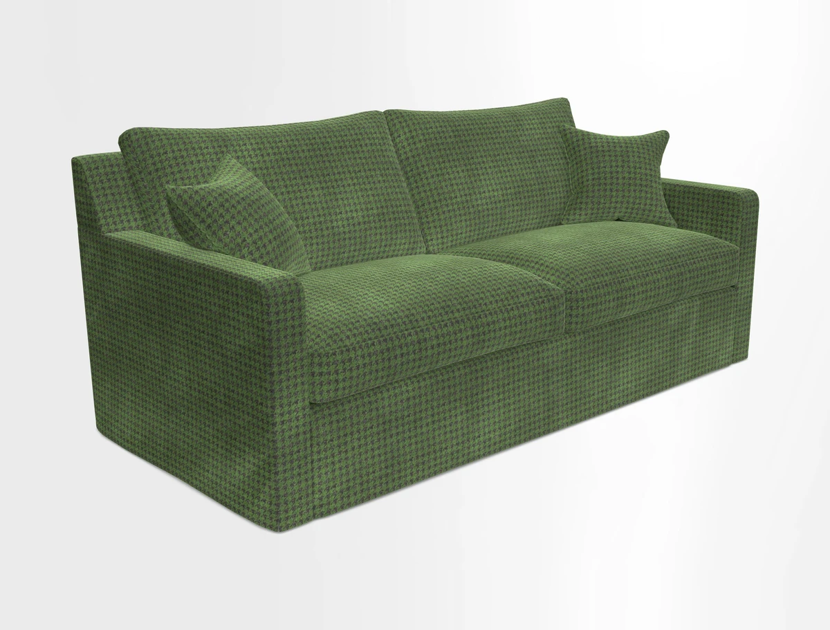 Stopham Sofa Bed in Romo Linara Shingle, seat in Designer's Guild Florian Corn