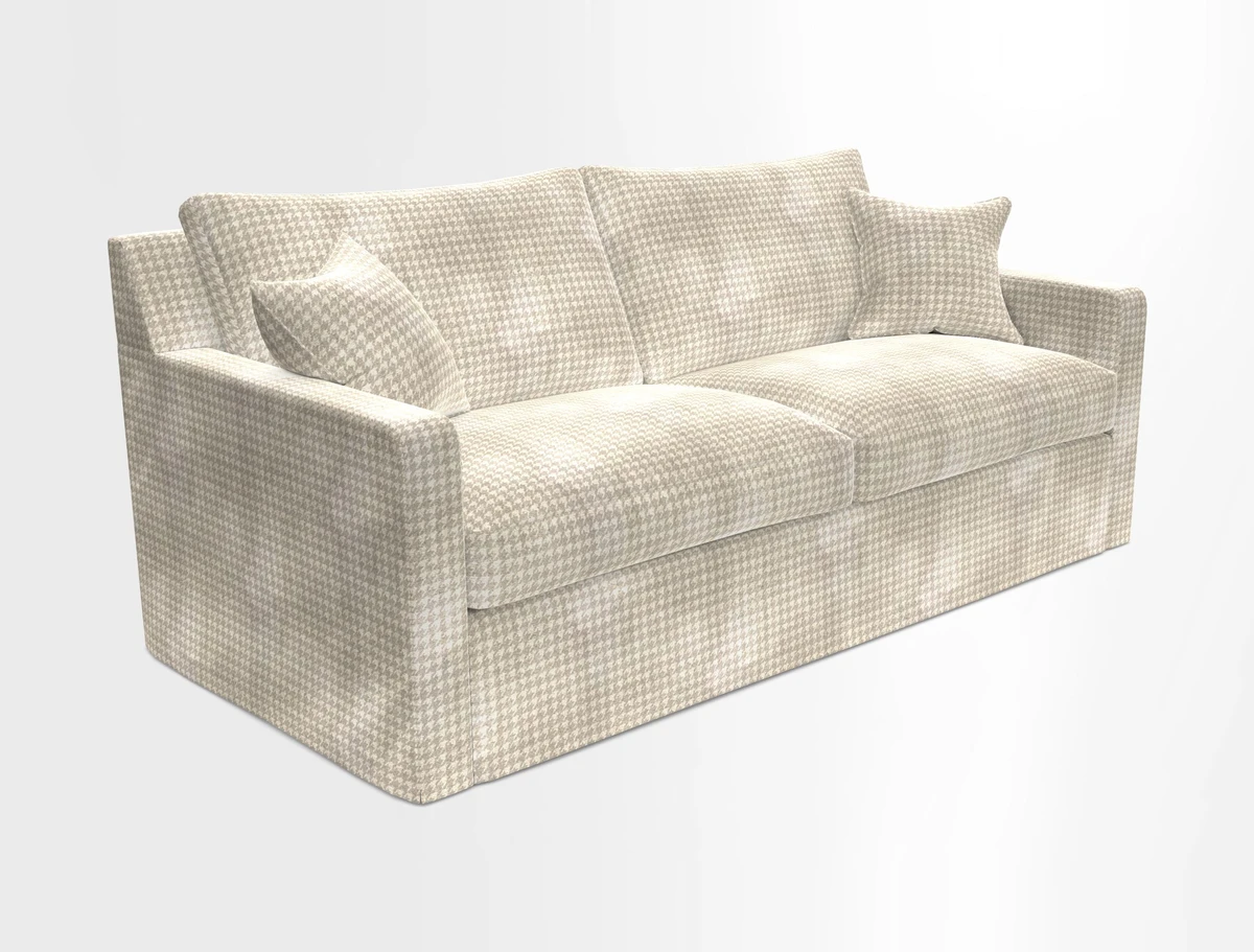 Stopham Sofa Bed in Romo Linara Shingle, seat in Designer's Guild Florian Corn