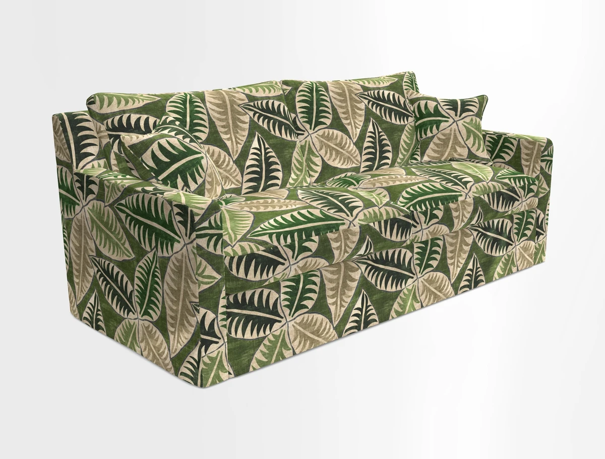 Stopham Sofa Bed in Romo Linara Shingle, seat in Designer's Guild Florian Corn