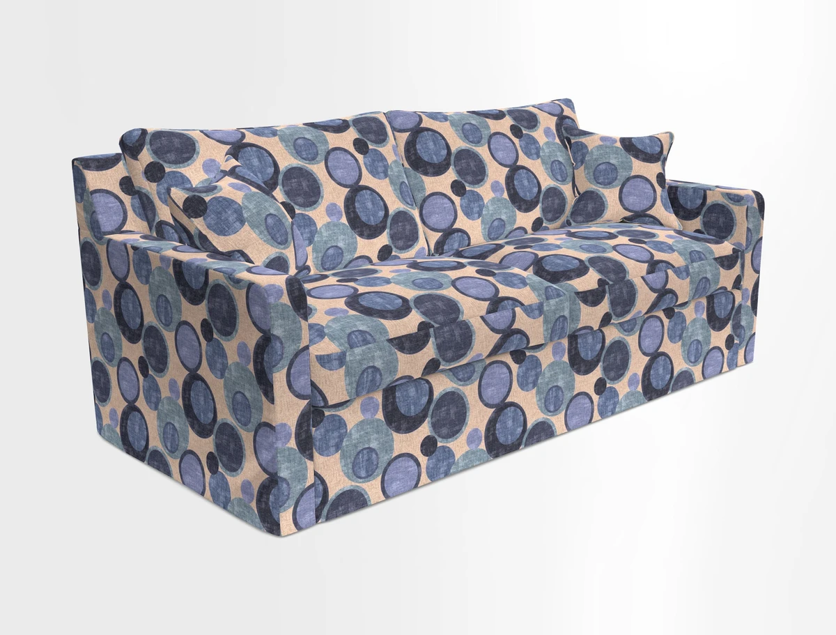 Stopham Sofa Bed in Romo Linara Shingle, seat in Designer's Guild Florian Corn