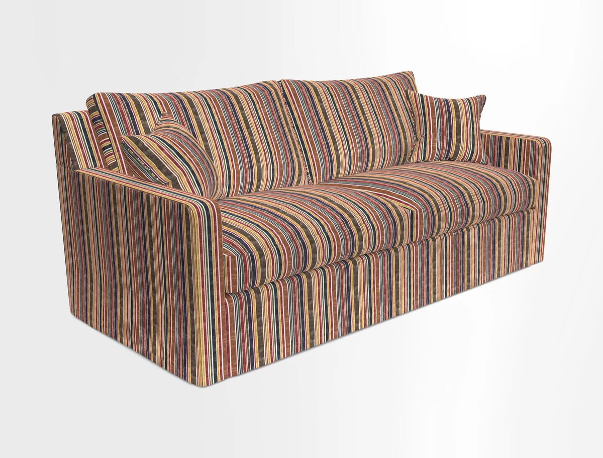 Stopham Sofa Bed in Romo Linara Shingle, seat in Designer's Guild Florian Corn