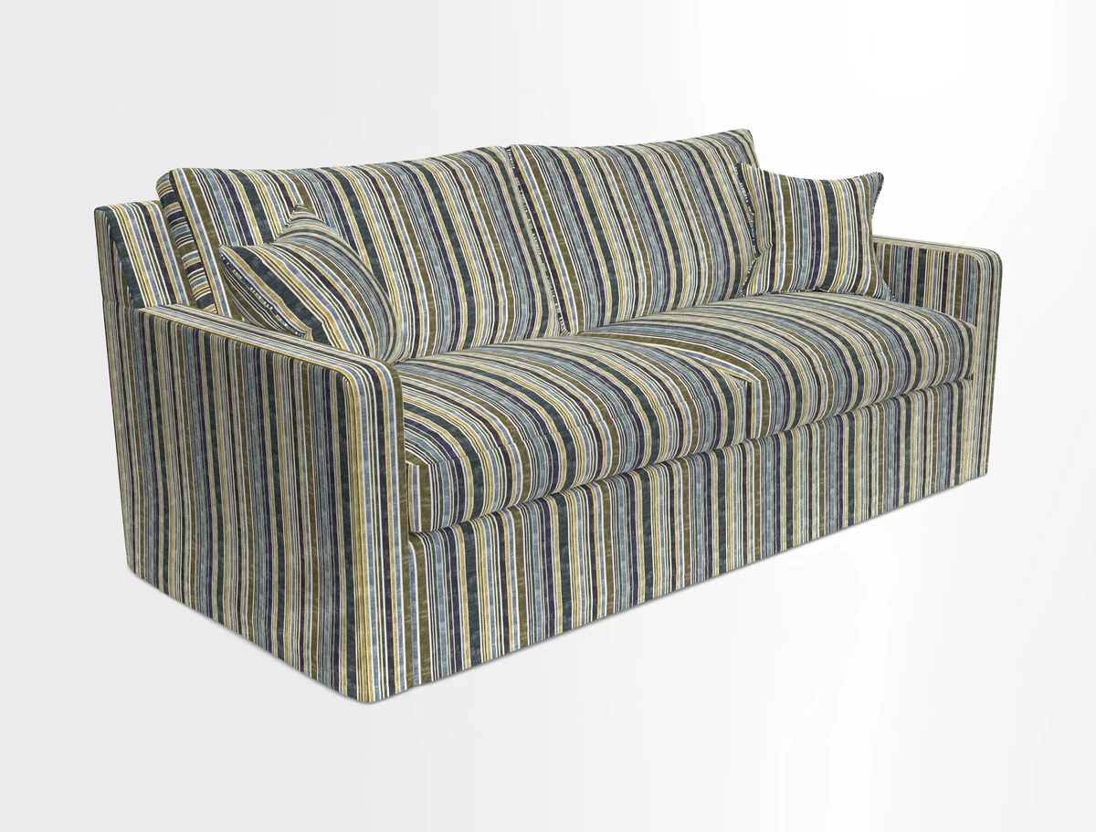 Stopham Sofa Bed in Romo Linara Shingle, seat in Designer's Guild Florian Corn