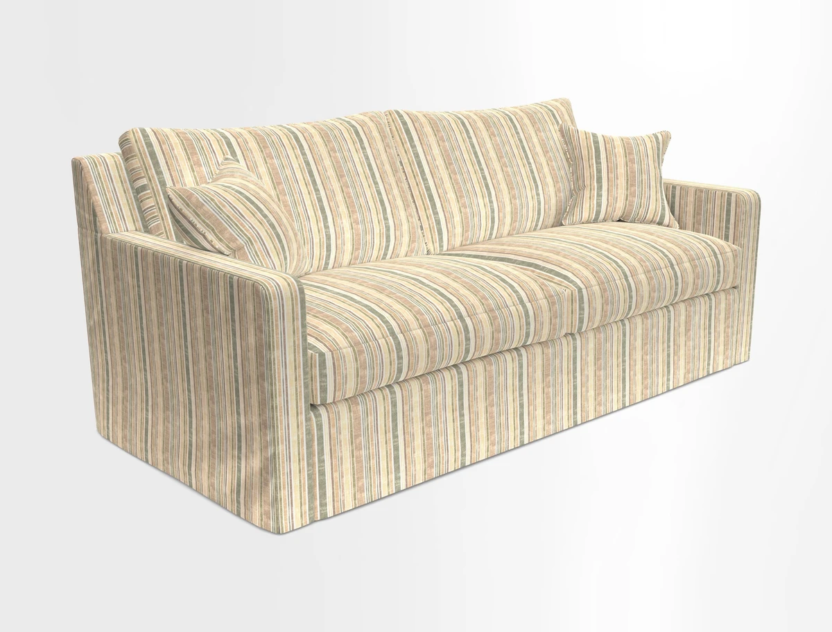Stopham Sofa Bed in Romo Linara Shingle, seat in Designer's Guild Florian Corn