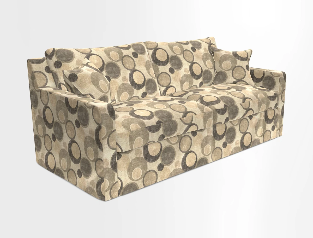 Stopham Sofa Bed in Romo Linara Shingle, seat in Designer's Guild Florian Corn