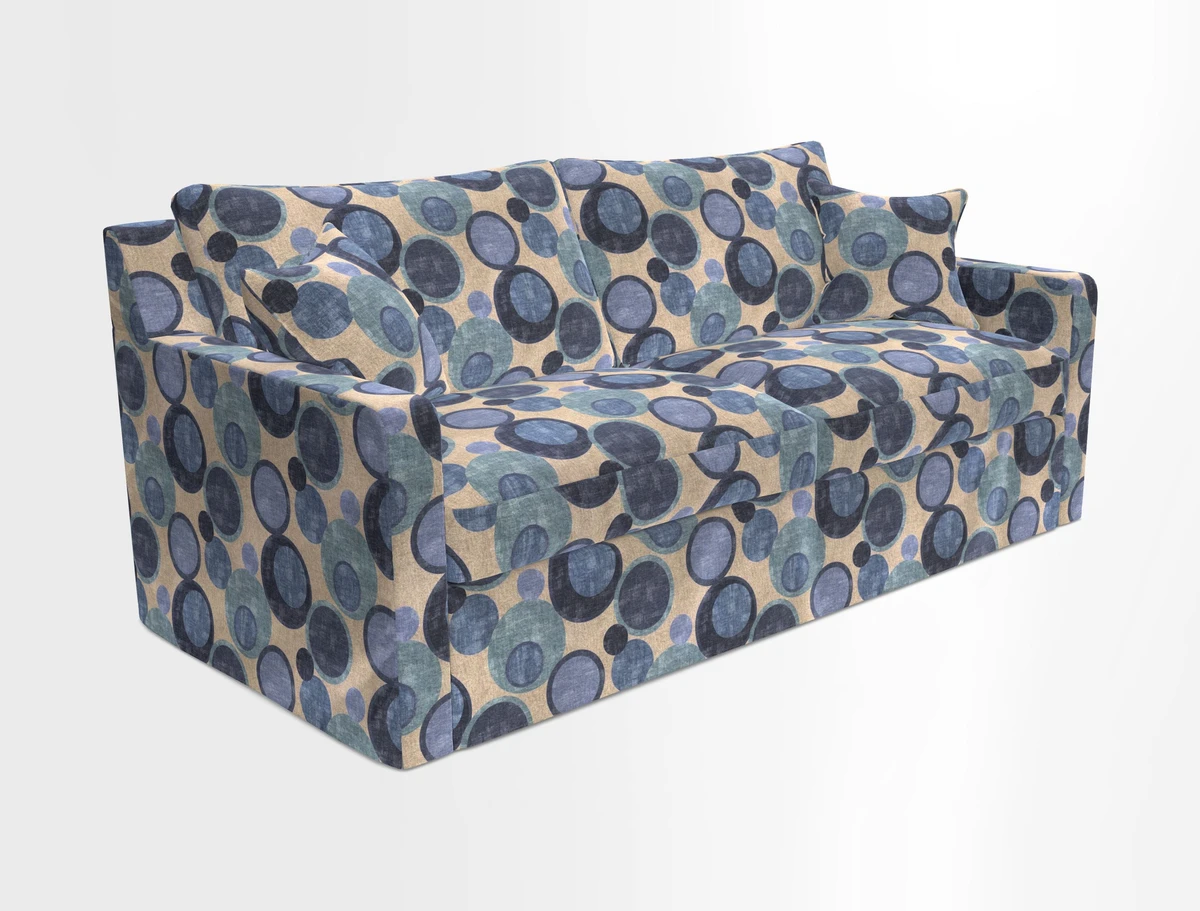 Stopham Sofa Bed in Romo Linara Shingle, seat in Designer's Guild Florian Corn