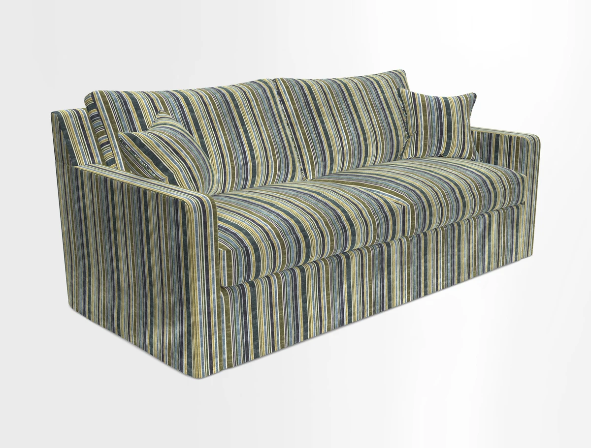 Stopham Sofa Bed in Romo Linara Shingle, seat in Designer's Guild Florian Corn