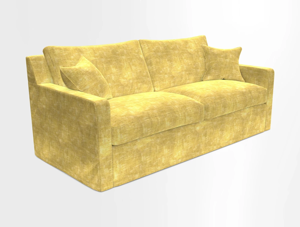 Stopham Sofa Bed in Romo Linara Shingle, seat in Designer's Guild Florian Corn
