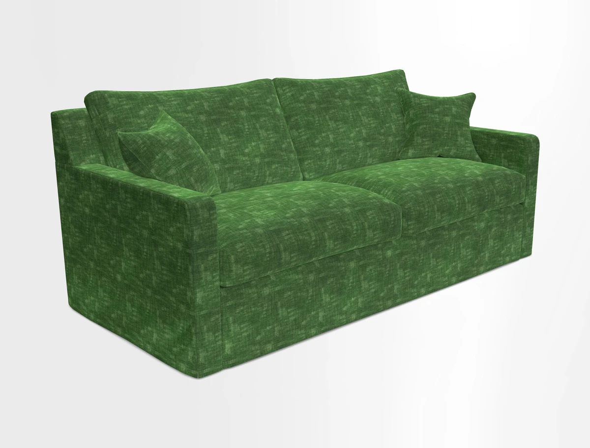 Stopham Sofa Bed in Romo Linara Shingle, seat in Designer's Guild Florian Corn