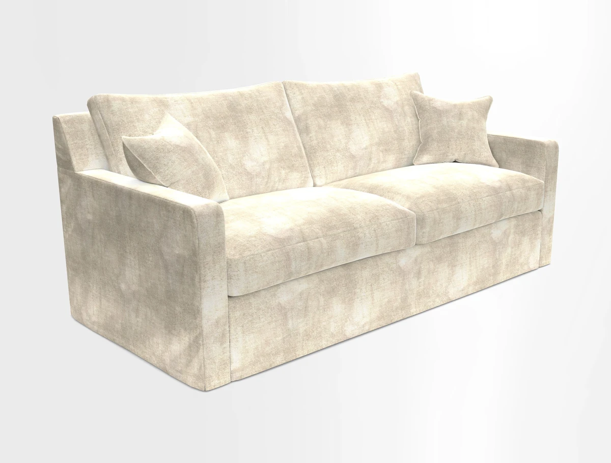 Stopham Sofa Bed in Romo Linara Shingle, seat in Designer's Guild Florian Corn