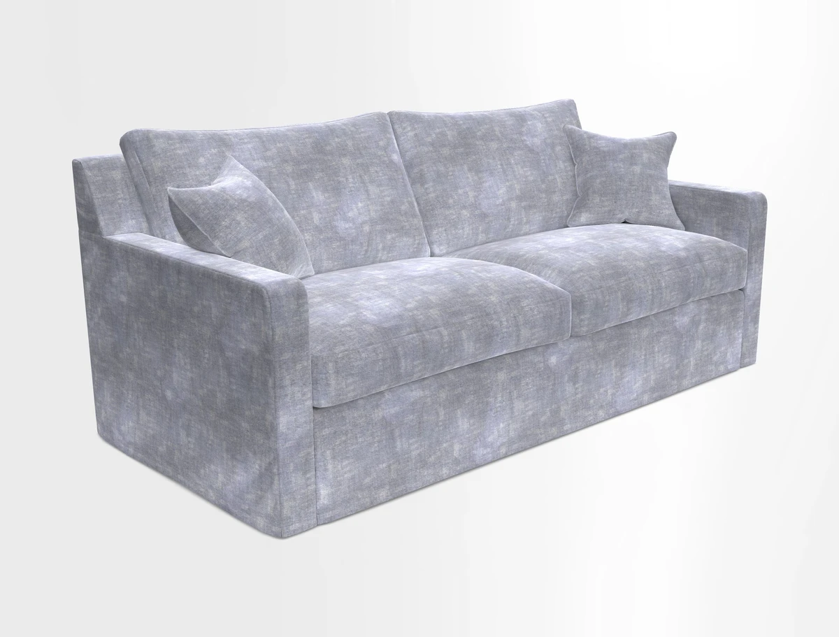 Stopham Sofa Bed in Romo Linara Shingle, seat in Designer's Guild Florian Corn