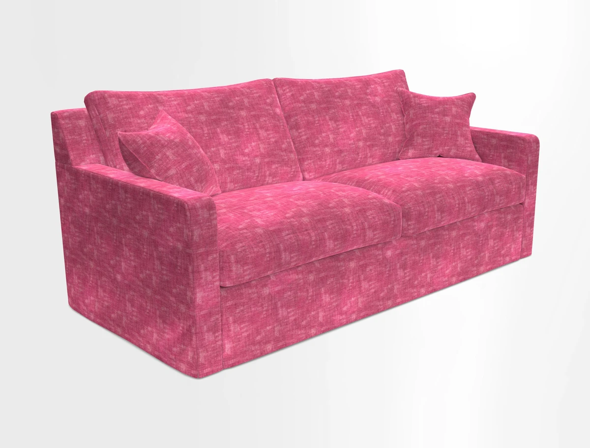 Stopham Sofa Bed in Romo Linara Shingle, seat in Designer's Guild Florian Corn