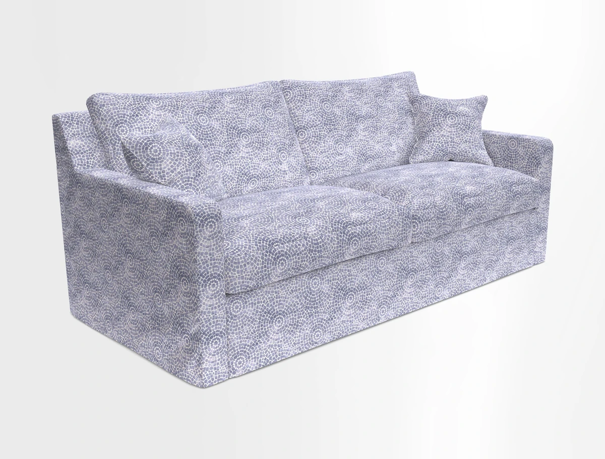 Stopham Sofa Bed in Romo Linara Shingle, seat in Designer's Guild Florian Corn