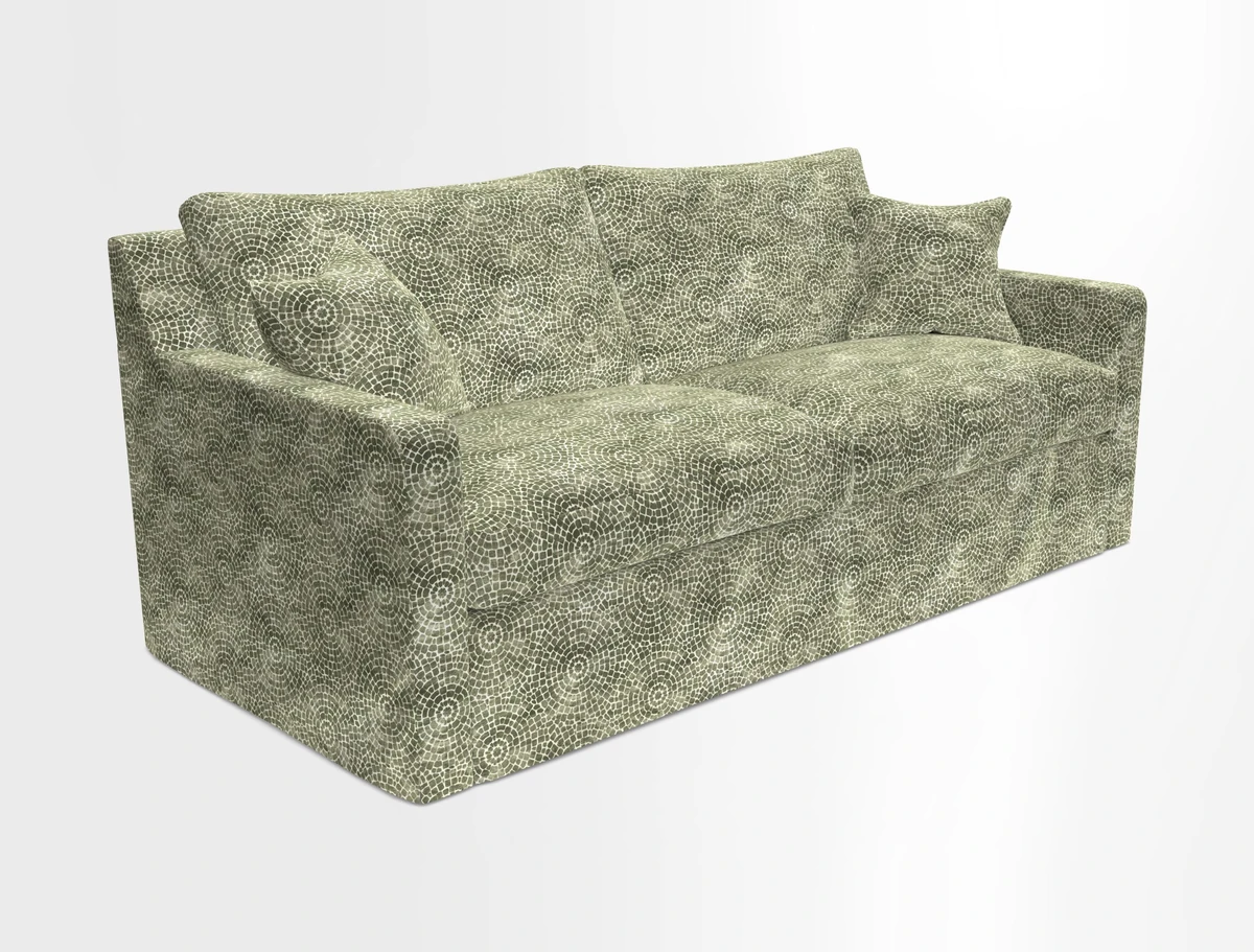 Stopham Sofa Bed in Romo Linara Shingle, seat in Designer's Guild Florian Corn