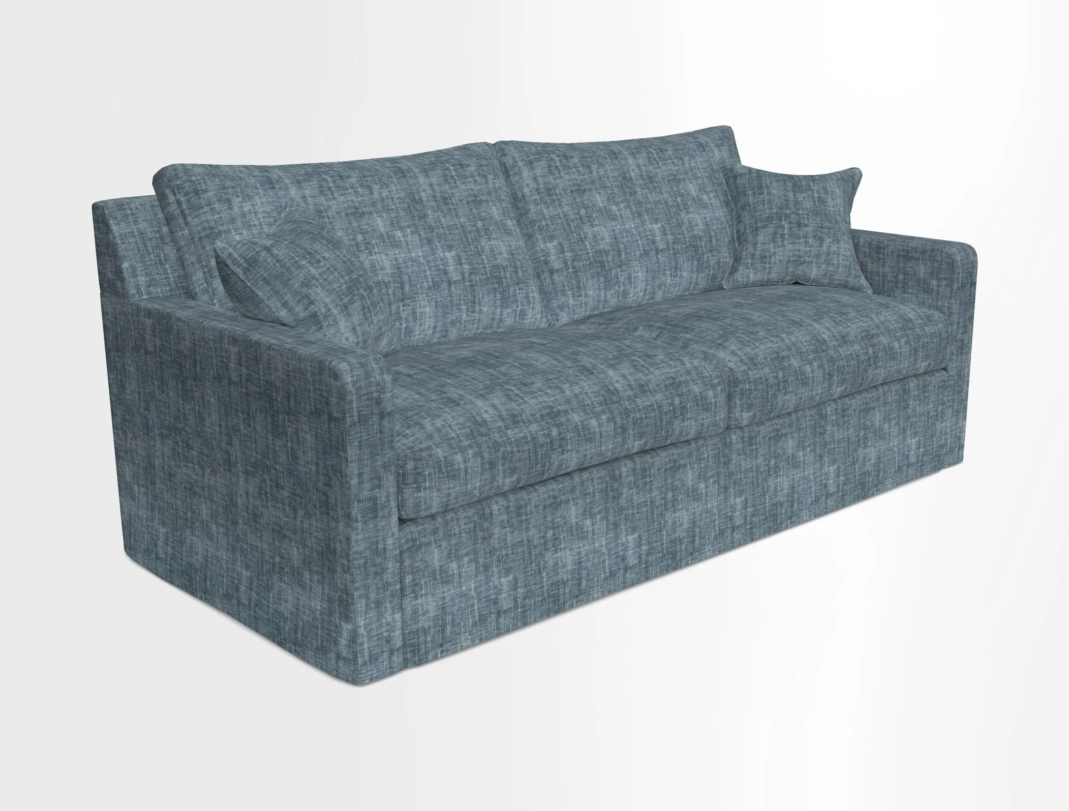 Stopham Sofa Bed in Romo Linara Shingle, seat in Designer's Guild Florian Corn